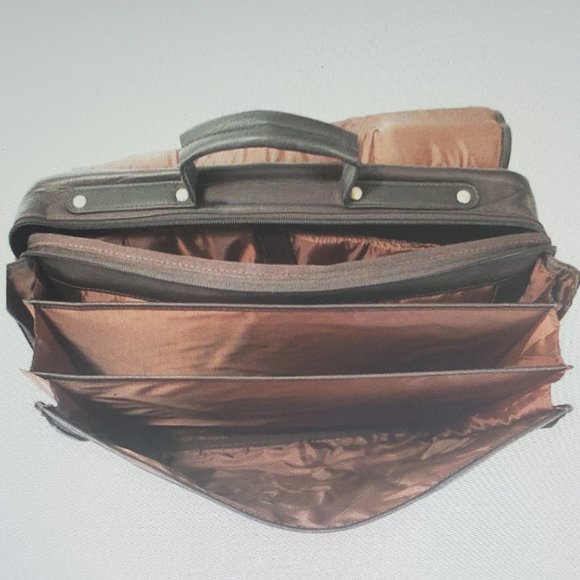 Latico Handmade traditional Wall Street Laptop Brief with multiple compartments - Picture 2 of 2